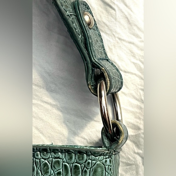 Sag Harbor Teal Crocodile-Embossed Women's Bag Purse - Picture 14 of 14